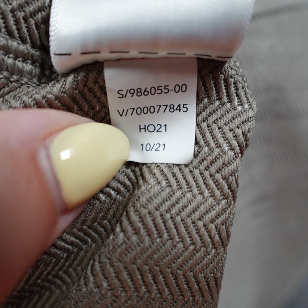 Athleta Pant Women Medium Brown Delancey Herringbone Flare Stretch Athleisure - Picture 11 of 13
